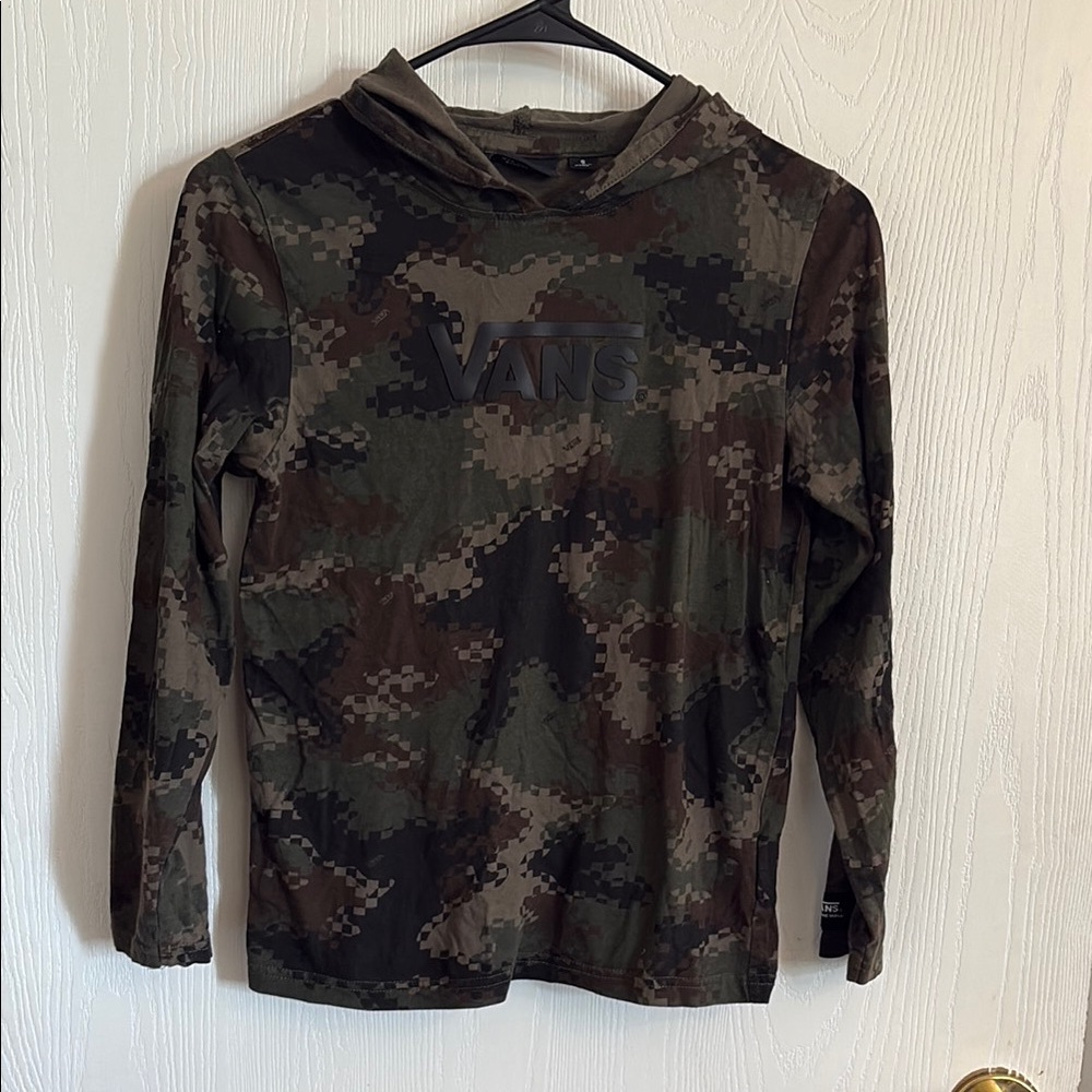 Vans Camo Long Sleeve Hooded Shirt